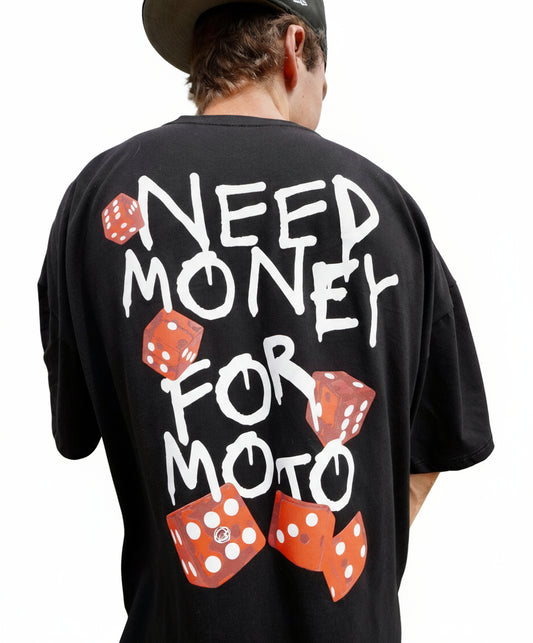Money For Moto - Rolling the Dice Short Sleeve T Shirt - Black
