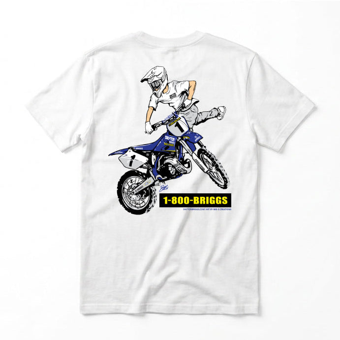 1-800-Briggs Yamaha T Shirt - White