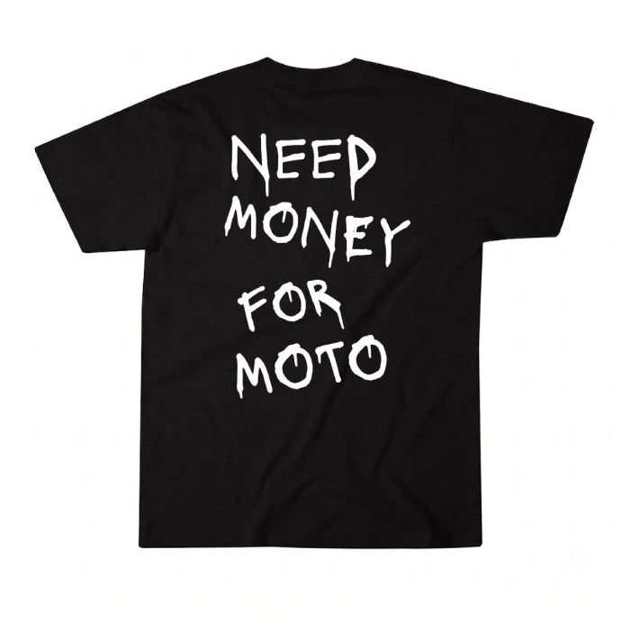 Money For Moto Short Sleeve T Shirt - Black