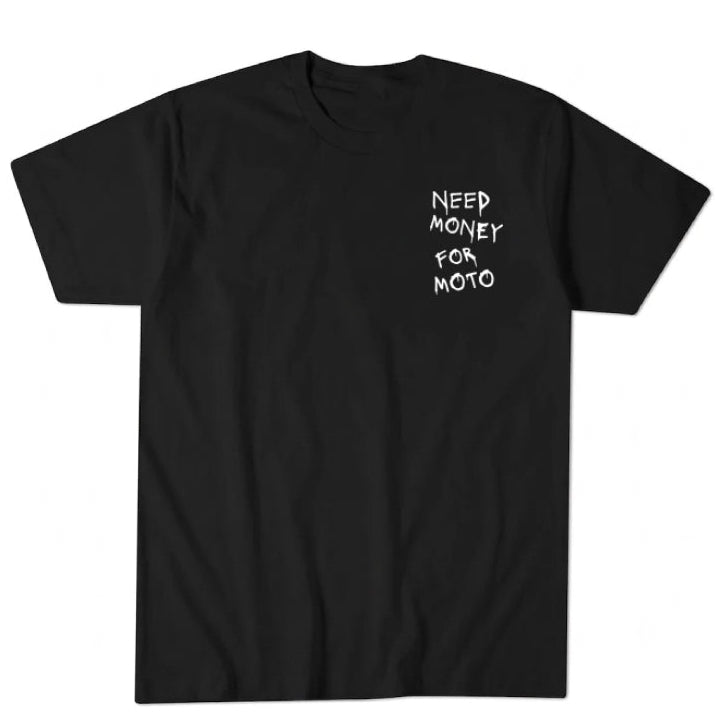 Money For Moto Short Sleeve T Shirt - Black
