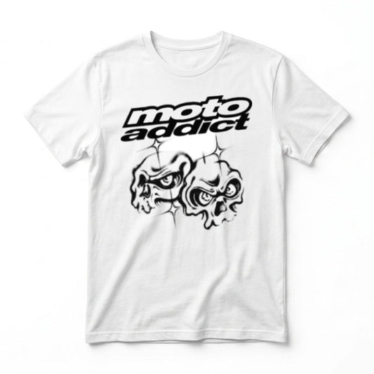 Moto Addict T Shirt - White