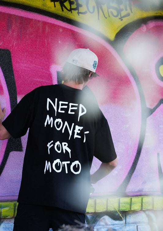 Money For Moto Short Sleeve T Shirt - Black